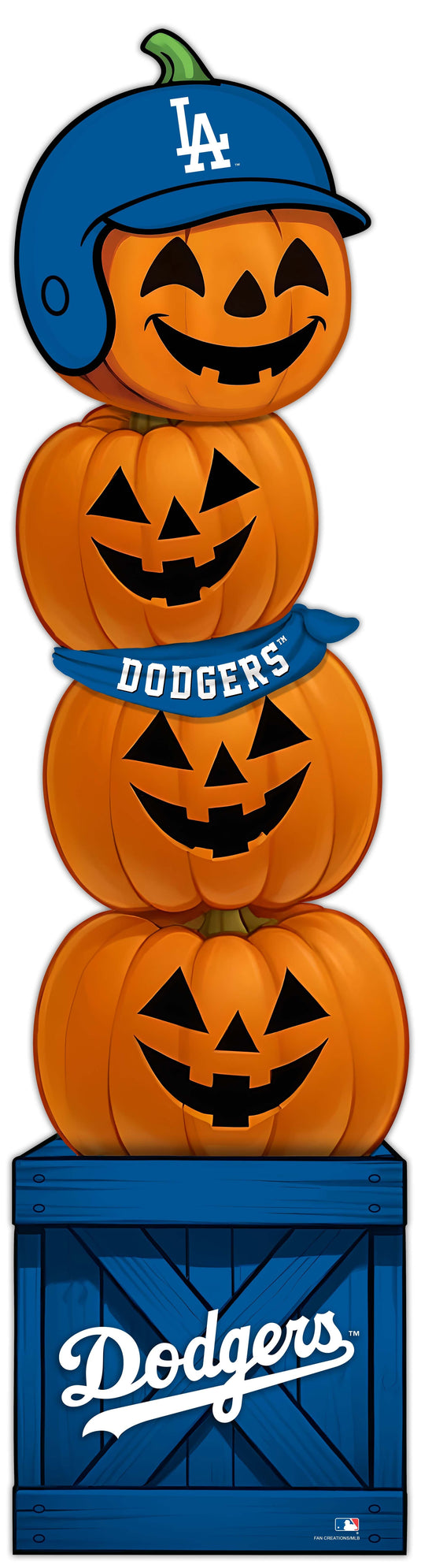 Fan Creations 46 inch MLB Los Angeles Dodgers Stacked Pumpkin Bandana - Scarf