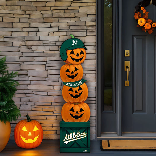 Fan Creations 46 inch MLB Oakland Athletics Stacked Pumpkin Bandana - Scarf