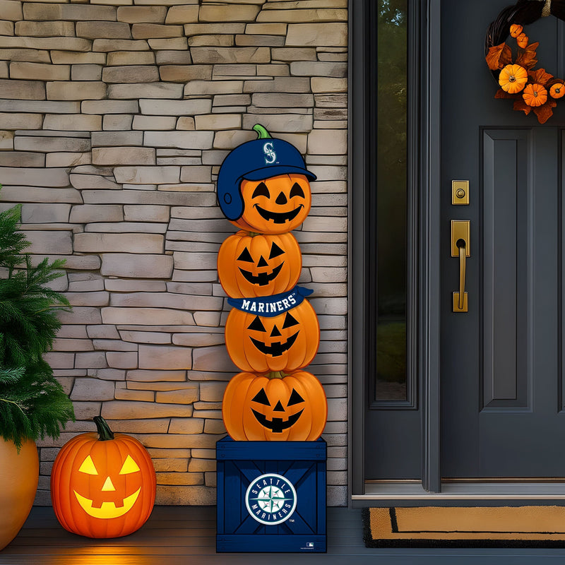 Load image into Gallery viewer, Fan Creations 46 inch MLB Seattle Mariners Stacked Pumpkin Bandana - Scarf
