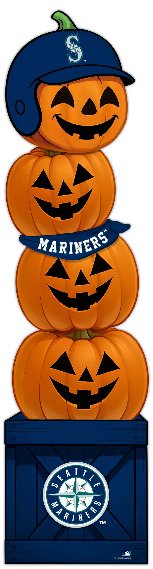 Fan Creations 46 inch MLB Seattle Mariners Stacked Pumpkin Bandana - Scarf