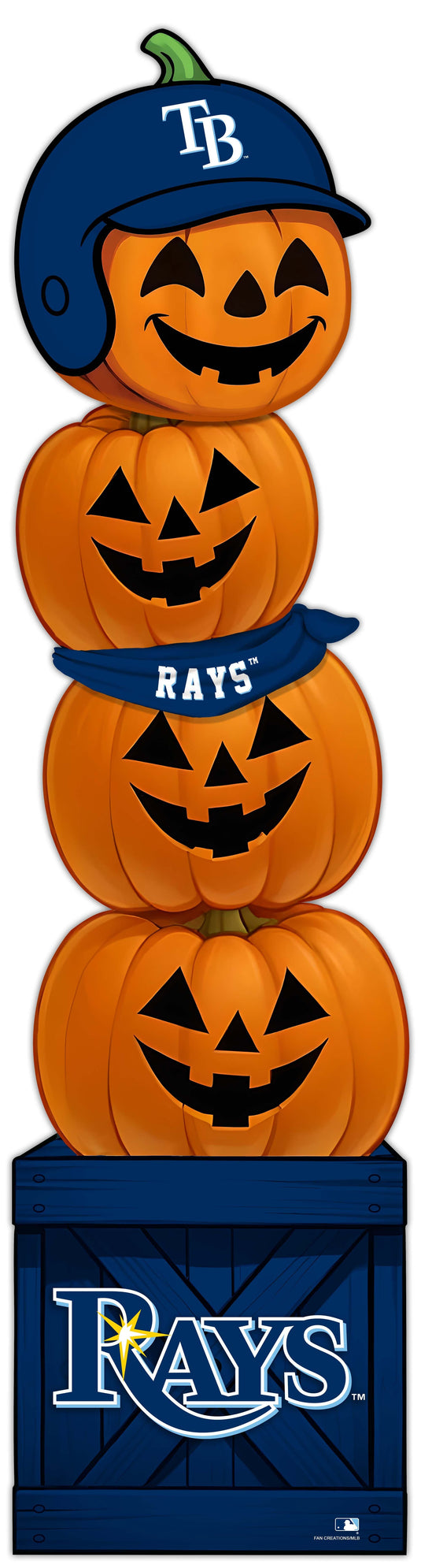 Fan Creations 46 inch MLB Tampa Bay Rays Stacked Pumpkin Bandana - Scarf