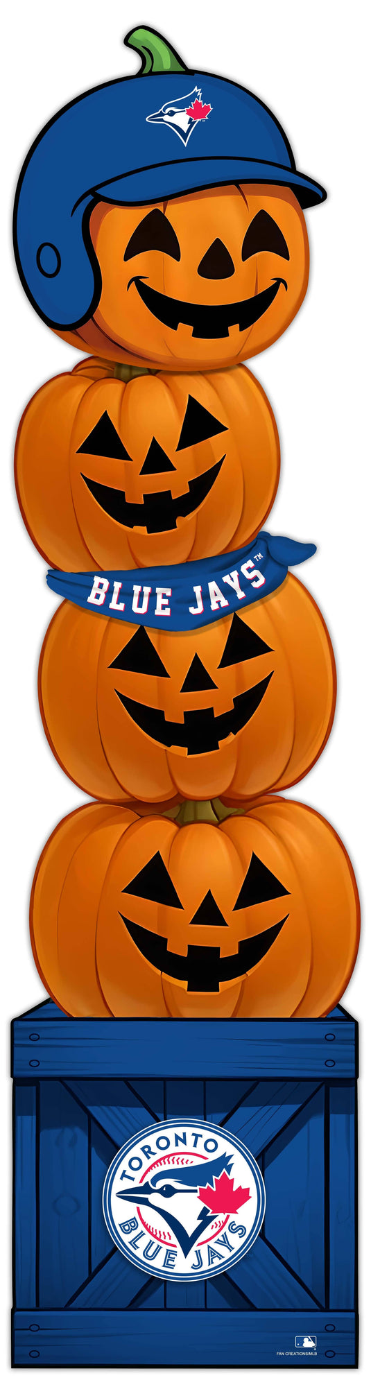 Fan Creations 46 inch MLB Toronto Blue Jays Stacked Pumpkin Bandana - Scarf