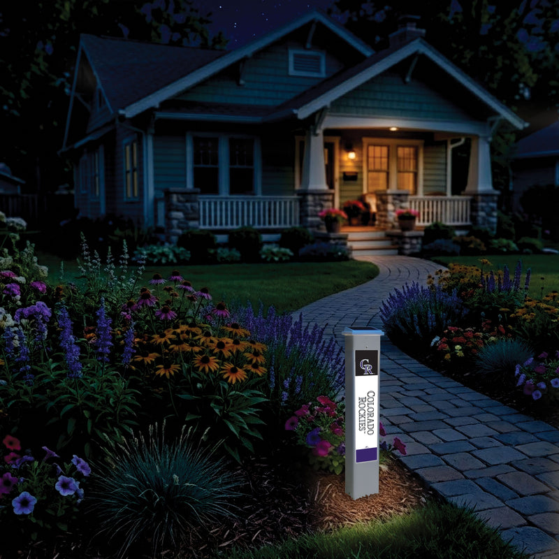 Load image into Gallery viewer, Fan Creations Glow Post MLB Team Glow Post - Colorado Rockies

