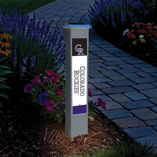 Fan Creations Glow Post MLB Team Glow Post - Colorado Rockies