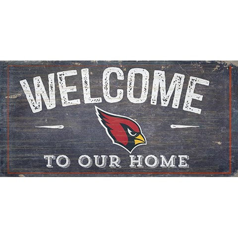 Fan Creations 6x12 Horizontal Arizona Cardinals Welcome Distressed 6 x 12