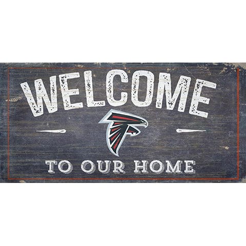 Fan Creations 6x12 Horizontal Atlanta Falcons Welcome Distressed 6 x 12