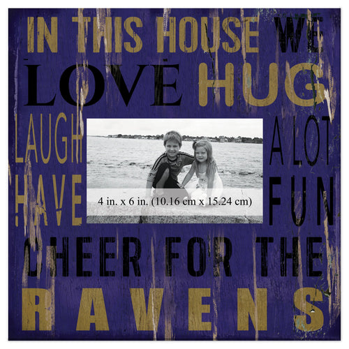 Fan Creations Home Decor Baltimore Ravens  In This House 10x10 Frame