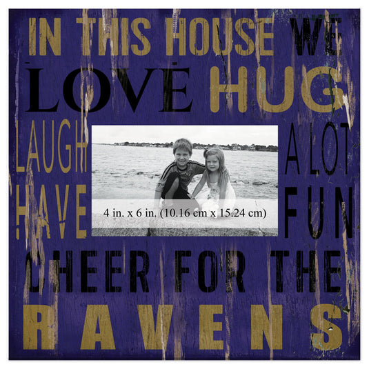 Fan Creations Home Decor Baltimore Ravens  In This House 10x10 Frame