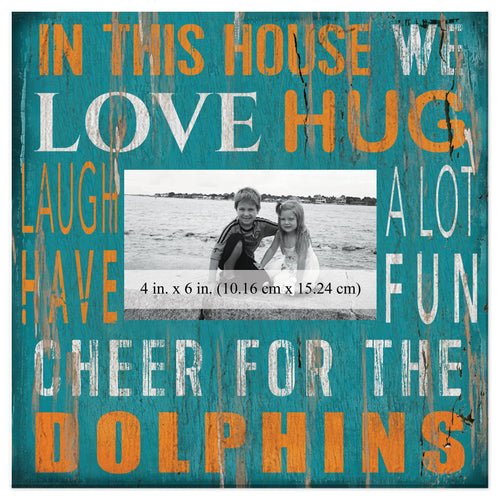 Fan Creations Home Decor Miami Dolphins  In This House 10x10 Frame