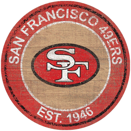 Fan Creations Home Decor San Fransisco 49ers Heritage Logo Round