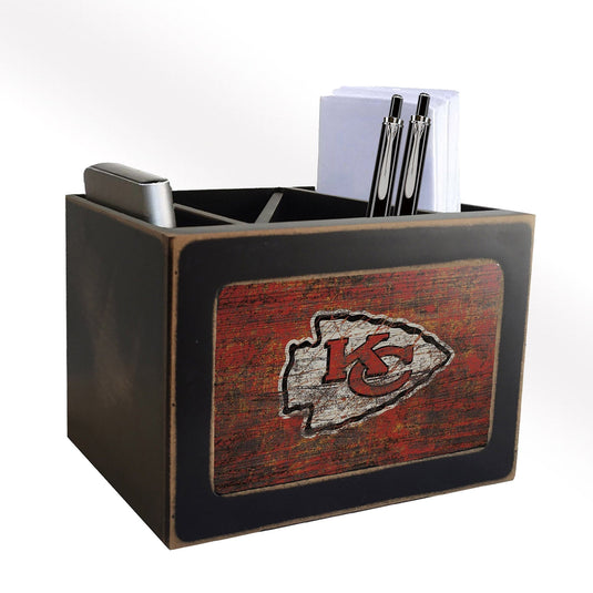 Fan Creations Desktop Stand Kansas City Chiefs Distressed Desktop Organizer With Team Color