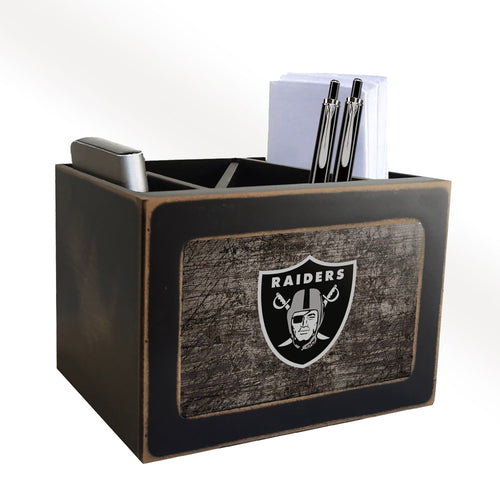 Fan Creations Desktop Stand Las Vegas Raiders Distressed Desktop Organizer With Team Color