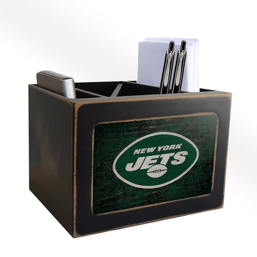 Fan Creations Desktop Stand New York Jets Distressed Desktop Organizer With Team Color