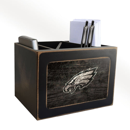 Fan Creations Desktop Stand Philadelphia Eagles Distressed Desktop Organizer With Team Color