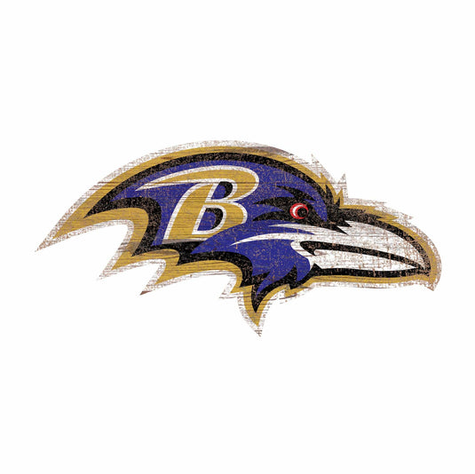 Fan Creations 24" Signs Baltimore Ravens Distressed Logo Cutout Sign