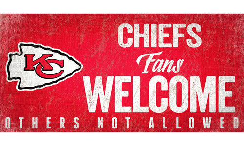 Fan Creations 6x12 Sign Kansas City Chiefs Fans Welcome Sign