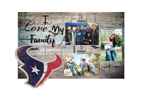 Fan Creations Desktop Stand Houston Texans I Love My Family 11x19 Clip Frame