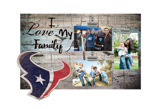 Fan Creations Desktop Stand Houston Texans I Love My Family 11x19 Clip Frame