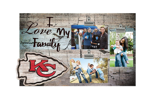 Fan Creations Desktop Stand Kansas City Chiefs I Love My Family 11x19 Clip Frame