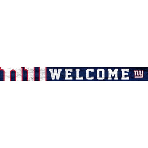 New York Giants Welcome Sign – Distressed Wood Decor For Fans