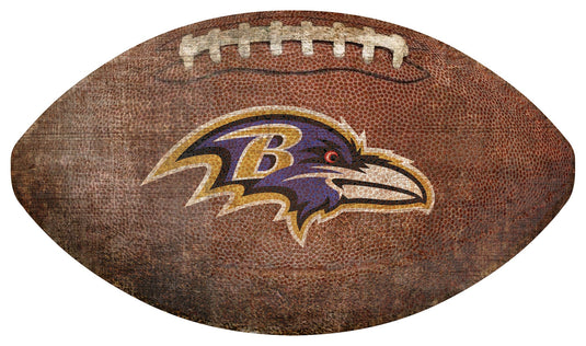 Fan Creations Wall Decor Baltimore Ravens 12in Football Shaped Sign