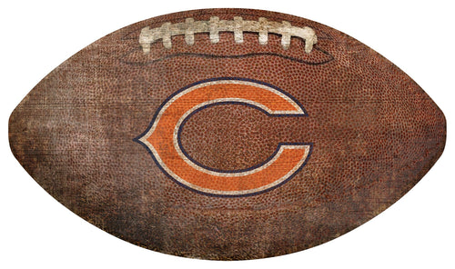 Fan Creations Wall Decor Chicago Bears 12in Football Shaped Sign