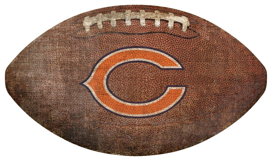 Fan Creations Wall Decor Chicago Bears 12in Football Shaped Sign