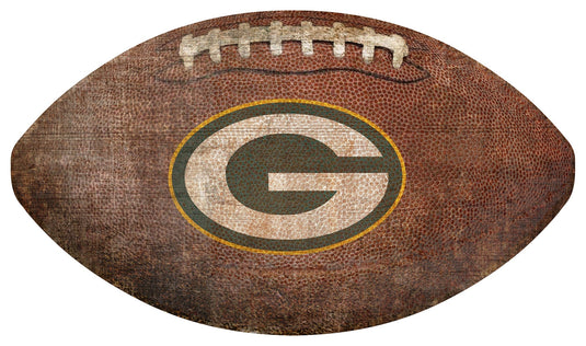 Fan Creations Wall Decor Green Bay Packers 12in Football Shaped Sign