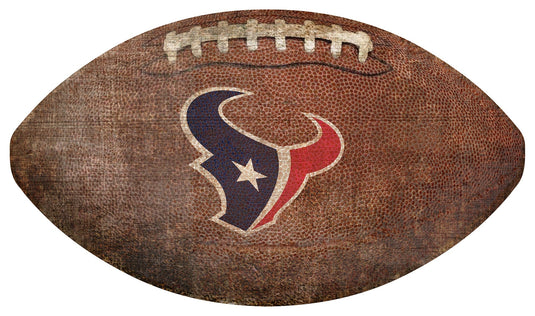 Fan Creations Wall Decor Houston Texans 12in Football Shaped Sign