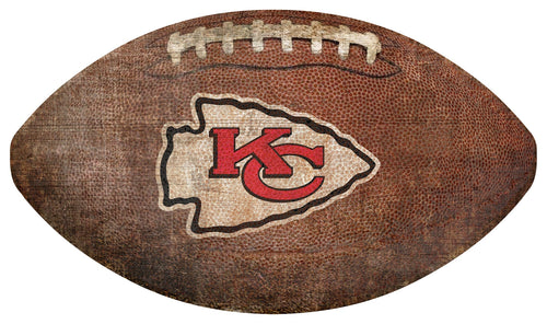 Fan Creations Wall Decor Kansas City Chiefs 12in Football Shaped Sign