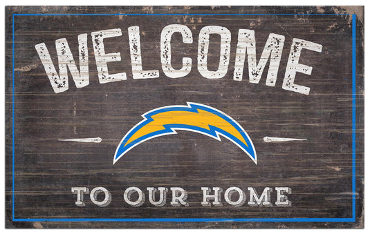 Fan Creations Home Decor Los Angeles Chargers  11x19in Welcome Sign