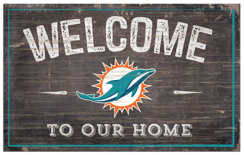 Fan Creations Home Decor Miami Dolphins  11x19in Welcome Sign