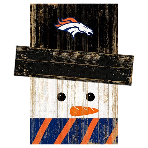 Fan Creations Large Holiday Head Denver Broncos Snowman Head