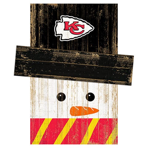 Fan Creations Large Holiday Head Kansas City Chiefs Snowman Head