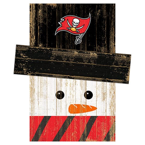 Fan Creations Large Holiday Head Tampa Bay Buccaneers Snowman Head