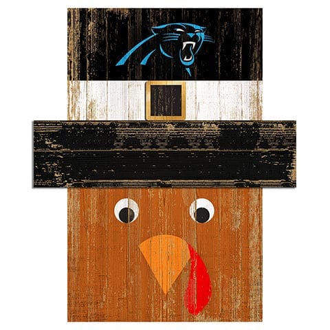 Fan Creations Large Holiday Head Carolina Panthers Turkey Head