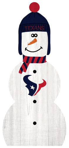 Fan Creations Holiday Home Decor Houston Texans Snowman 31in Leaner