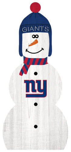 Fan Creations Holiday Home Decor New York Giants Snowman 31in Leaner