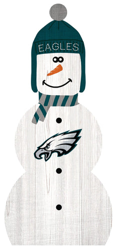 Fan Creations Holiday Home Decor Philadelphia Eagles Snowman 31in Leaner