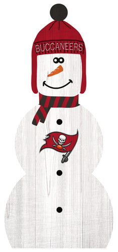 Fan Creations Holiday Home Decor Tampa Bay Buccaneers Snowman 31in Leaner