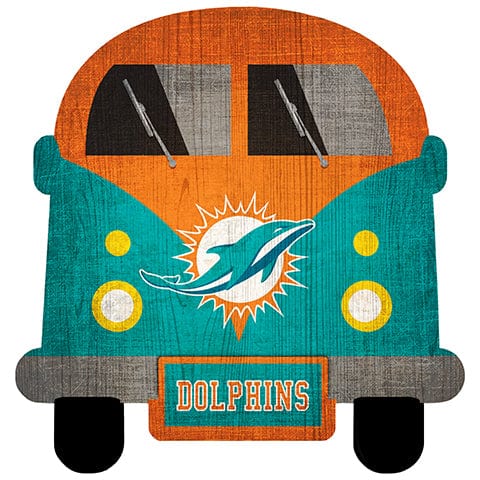 Fan Creations Team Bus Miami Dolphins 12" Team Bus Sign