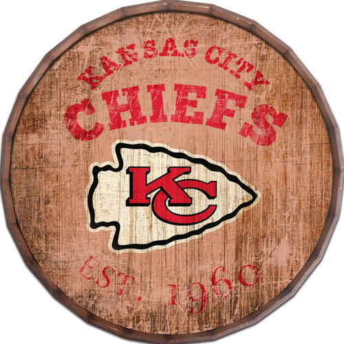 Fan Creations Home Decor Kansas City Chiefs  24in Established Date Barrel Top