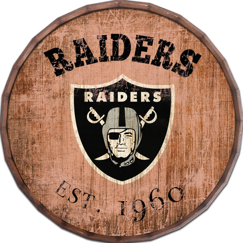 Fan Creations Home Decor Las Vegas Raiders  24in Established Date Barrel Top