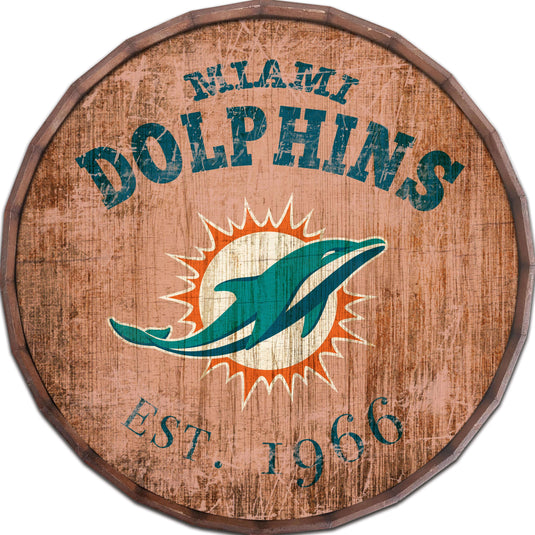 Fan Creations Home Decor Miami Dolphins  24in Established Date Barrel Top