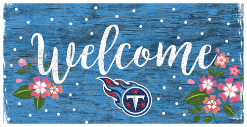 Fan Creations 6x12 Horizontal Tennessee Titans Welcome Floral 6x12 Sign