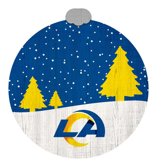 Fan Creations Ornament Los Angeles Rams Snow Scene Ornament