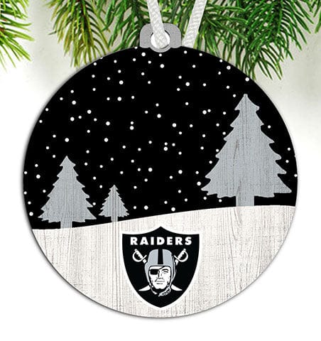 Fan Creations Ornament Las Vegas Raiders Snow Scene Ornament