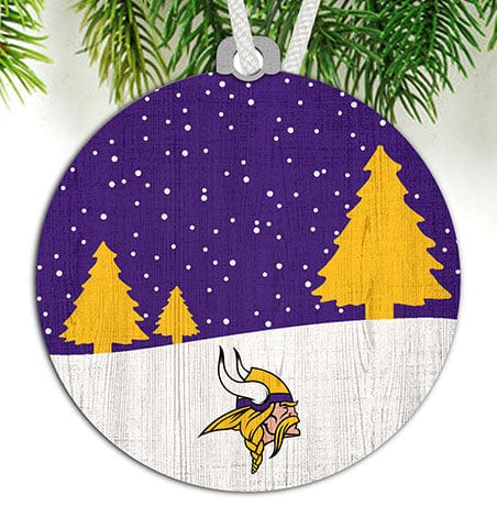 Fan Creations Ornament Minnesota Vikings Snow Scene Ornament