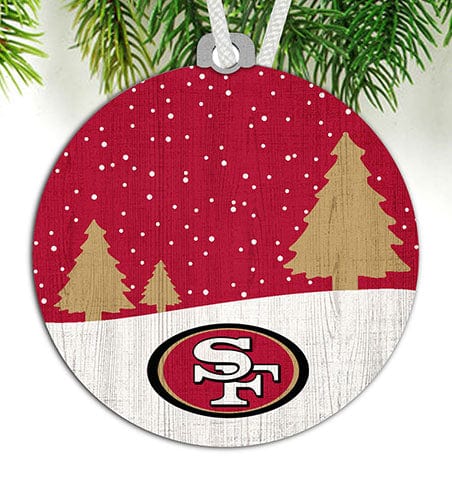 Fan Creations Ornament San Francisco 49ers Snow Scene Ornament