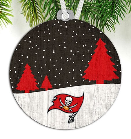 Fan Creations Ornament Tampa Bay Buccaneers Snow Scene Ornament